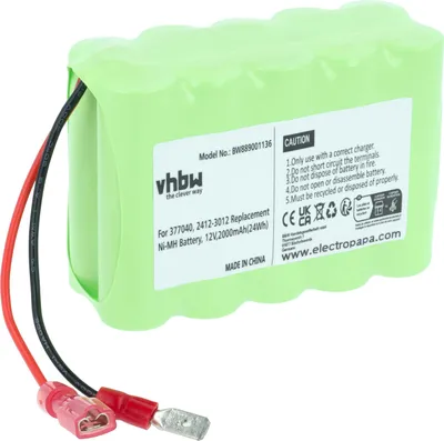 Produktbild von vhbw Akku Ersatz für Roto 2412-3012, 377040 für Dachfensterrollladen (2000 mAh, 12 V, NiMH)