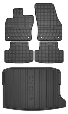 Image de Tapis en caoutchouc + bac de coffre pour Seat Ateca 2016- (SUV) – 5 pièces, noirs, sur mesure
