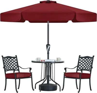 Produktbild von Terrassenschirm mit Markise, 230 cm, bordeauxrot