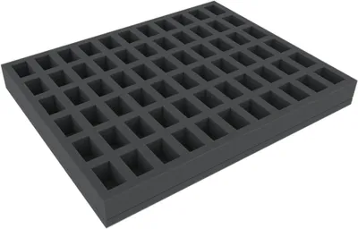 Produktbild von 35 mm Schaumstoffeinlage mit 66 Fächern für Miniaturen 15 mm