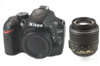 Obrázok produktu pre Digitálna zrkadlovka Nikon D3200 (24 MP, 2,9" displej) + AF-S DX 18-55 VR čierna