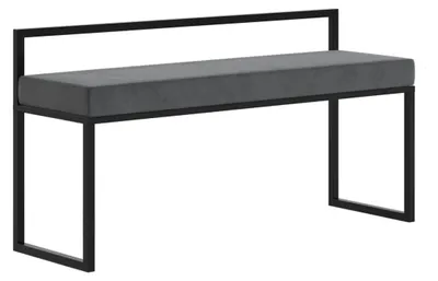 Produktbild von Loft-Stahlbank Judit 100 x 32 cm, gepolstert mit Rückenlehne