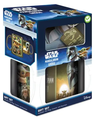 Produktbild von The Mandalorian And Grogu (Bounty Hunters) Mug Coaster Keychain Gift Set