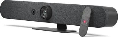 Image de Logitech Rally Bar Mini, système de visioconférence de groupe, 4K Ultra HD, 30 ips, 4x, graphite