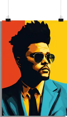 Produktbild von Musik Poster - The Weeknd Poster - Sonnenbrillen Poster - Pop Art Poster - 51x71cm - Perfekt zum Einrahmen