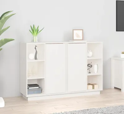 Obrázek produktu pro vidaXL Příborník bílý 120x35x80 cm Borovicový masiv