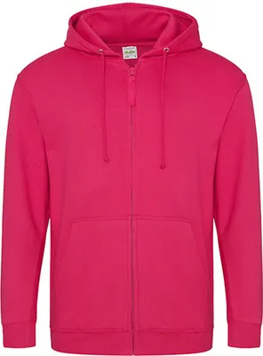 Produktbild von Just Hoods JH050 | Herren Kapuzenpulli mit Reisverschluss / Zoodie - Farbe: Hot Pink - Größe: M