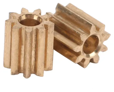 Image de Lot de 2 pignons de moteur en laiton de rechange pour module Duplo Intelli Lok 0,5 (9 dents)