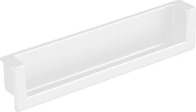 Produktbild von Muschelgriff Syrakus LA 128 Einlassgriff mit Einlassmaß 134x26,2mm, Zinkdruckguss weiß matt