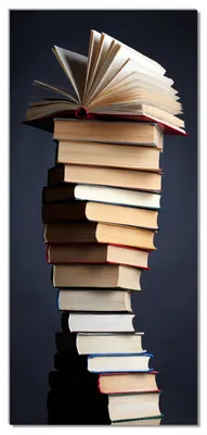 Produktbild von Wallario selbstklebende Türtapete 93 x 205 cm mit Schutzlaminat - Bücherstapel