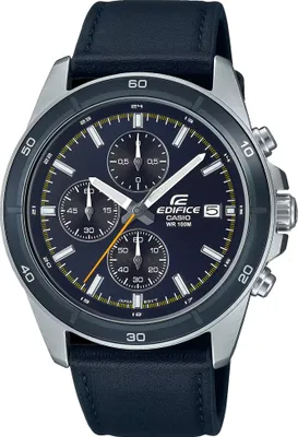 Produktbild von Casio Edifice Herrenuhr EFR-526L-2CVUEF Lederband schwarz