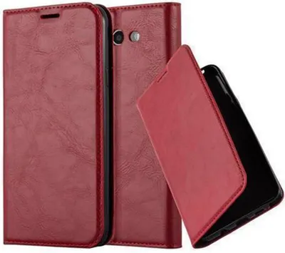 Produktbild von Cadorabo Hülle für Samsung Galaxy J5 2017 US Version Schutz Hülle in Rot Handyhülle Etui Case Cover Magnetverschluss