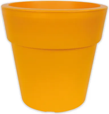 Produktbild von Centi Pflanzkübel / Übertopf LINEA, d= 20 cm, H= 18,5 cm, Gelb-Orange, Polypropylen