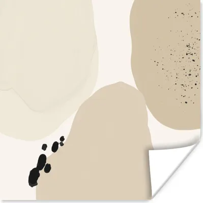 Produktbild von MuchoWow® Poster Design - Braun - Pastell - Abstrakt 100x100 cm - Babyzimmer