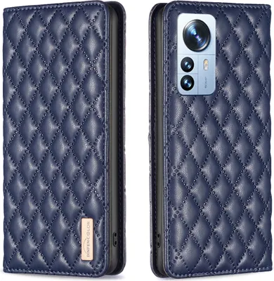 Produktbild von Xiaomi 12 Pro Hülle, Elegant Bookstyle Flip Leder Kartenfächer Schutzhülle mit Ständer für Xiaomi 12 Pro Blau