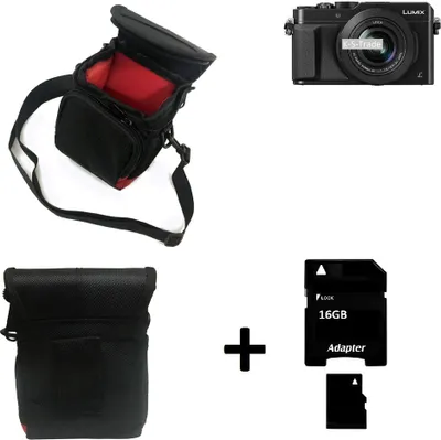 Produktbild von K-S-Trade Kameratasche Fototasche Umhängetasche Schutz Hülle kompatibel mit Panasonic Lumix LX100 mit Zusatzfach und teilbaren Innenraum mit
