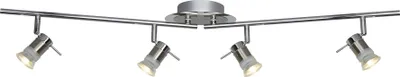 Produktbild von Linear Modern Deckenleuchte Widder Stahl Chrom Silber 4 Lichter Gu10