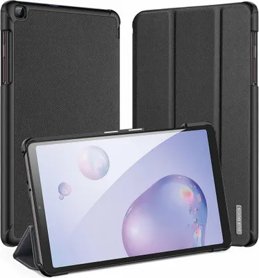 Produktbild von DUX DUCIS Buch Tasche Hartschale mit Smart Sleep Standfunktion für Samsung Galaxy Tab A 8.4'' 2020 Tablet Hülle Etui Brieftasche Schutzhülle in Schwarz
