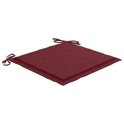 Immagine prodotto di vidaXL Cuscino per sedia da giardino 4 pz. Tessuto rosso vino 40x40x4 cm