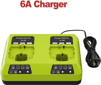 Produktbild von 18V Li-Ion Akkuladegerät - 6A Schnellladegerät - Kompatibel mit P108 P104 P107 RB18L50 RB18L20 RB18L40 BPL1815 - Himmelblau