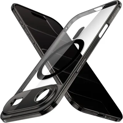 Immagine prodotto di Custodia protettiva per iPhone 17 Air, compatibile con MagSafe, trasparente e nera