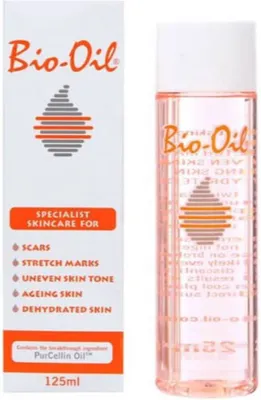 A product shot of Bio-Oil skincare oil and its packaging.