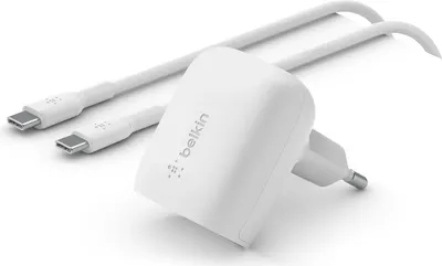 Produktbild von Belkin BOOST Charge 20W Ladeger. weiß + USB-C Kab.WCA006vf1MWH-B6