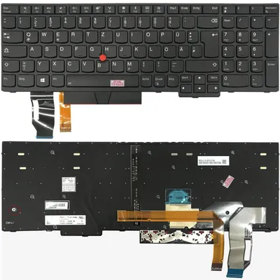 Produktbild von DEUTSCHE - Tastatur mit Beleuchtung für Lenovo ThinkPad E580 (20KS001JMZ), E580 (20KS007QGE)