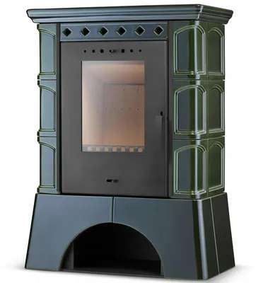 Zdjęcie produktu dla Piec kominek kaflowy wolnostojący koza ATOL 10 kW kolor olive