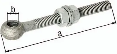 Zdjęcie produktu dla Śruba oczkowa M16 L.130mm 16mm ocynkowana GAH