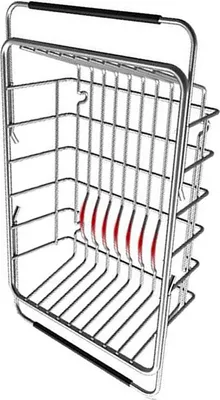 Image de Panier d'égouttage pour évier en acier inoxydable Egouttoir à vaisselle extensible pour vaisselle, fruits et légumes
