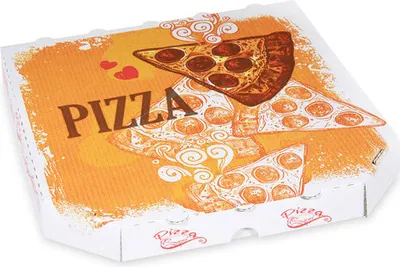 Produktbild von 100x Pizzakarton aus Mikrowellpappe mit neutralem Motiv 26 x 26 x 3 cm