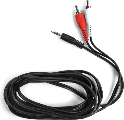 Zdjęcie produktu dla Ekon ECAJACK2RCA30MMK, 3.5mm, Męska, 2 x RCA, Męska, 3 m, Czarny