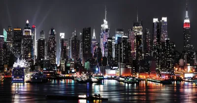 Produktbild von Fototapete Vlies 1309 VEXXXL New York Manhattan Night 4-tlg. 416 x 254 cm