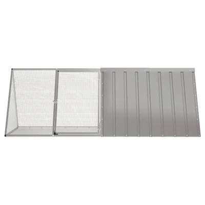 Zdjęcie produktu dla vidaXL Klatka dla królików szara 201,5x80,5x71 cm Stal ocynkowana