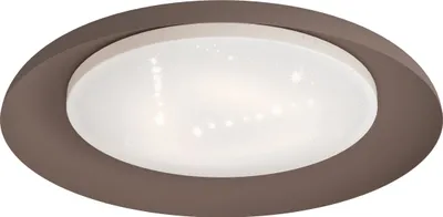 Produktbild von EGLO LED Deckenleuchte Penjamo, Kristalleffekt Deckenlampe aus Metall und Kunststoff, Wohnzimmerlampe in Mokka, Weiß, Schlafzimmerlampe, warmweiß