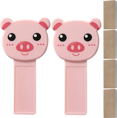 Image de 2Pcs Cartoon Cover Lifter Humanized Toilet Bowl Seat Lift Handle for Bathroom HouseholdPink Pig
