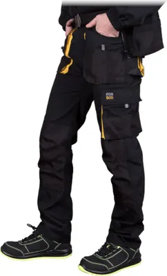 Produktbild von REIS Herren Foreco-t Work Utility Pants Herstellernummer: BY (schwarz und gelb), Größe: 52