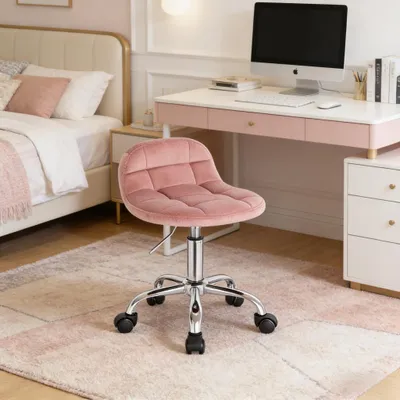 Produktbild von Bš¹rostuhl als Wohnstuhl und Bš¹rohocker mit Rollen, drehbarer Computerstuhl fš¹r Homeoffice und Bš¹ro