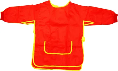 Produktbild von EDUPLAY 240-063 Malkittel für Kinder, 60 x 44 cm Universalgröße, 100 % Polyester, rot/gelb