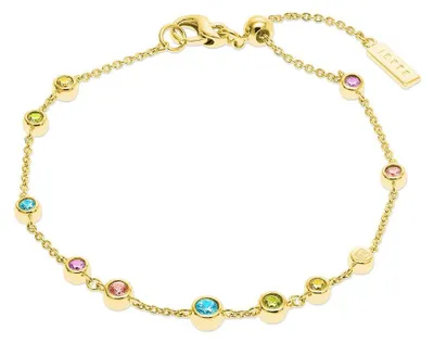 Imagen del producto de Jette - 89208023 - Pulsera - Mujer - Plata de ley 925 - Chapada en oro amarillo pulido con circonita - 21 cm