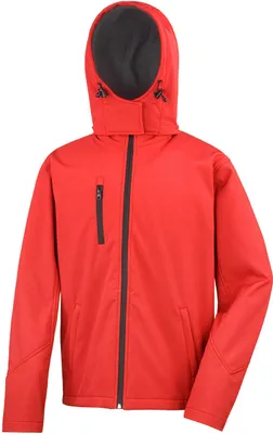 Produktbild von Result Core R230M | Mens Core Lite Hooded Soft Shell Jacket - Farbe: Red/Black - Größe: L