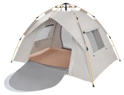 Image de Tente de camping, ouverture automatique rapide, protection UV, gris clair
