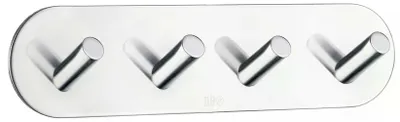 Produktbild von Smedbo Design Viererhakenleiste in Edelstahl verchromt, Selbstklebend BK1094