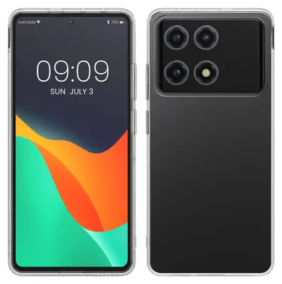 Produktbild von kwmobile Hülle kompatibel mit Xiaomi Poco X6 Pro 5G - Silikon Handyhülle transparent - Handy Case in Transparent