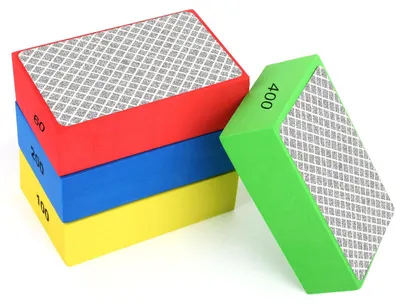 4 Diamant-Schleifpads, Körnung 60, grob bis extrafein