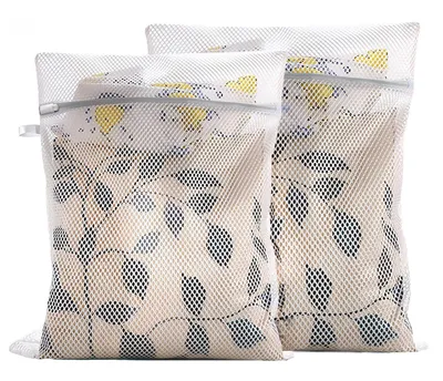 Productafbeelding van Wasmandjes voor de wasmachine, 2 stuks, met rits, 50x60 cm en 40x50 cm, van polyester