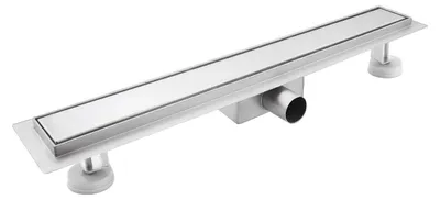 Duschablauf 120 cm, Edelstahl, Komplettset mit Siphon