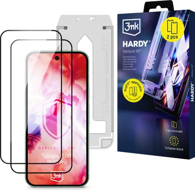 Immagine prodotto di 2 vetri temperati con applicatore 3mk Hardura 9H per Google Pixel 10/10 Pro