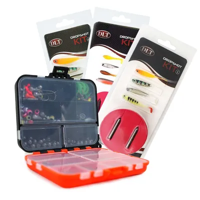 Produktbild von Eurocatch Dropshot Komplett-Set – 201-teiliges Haken- und Bleiset mit Tacklebox – Für das Dropshot-Angeln auf Raubfisch